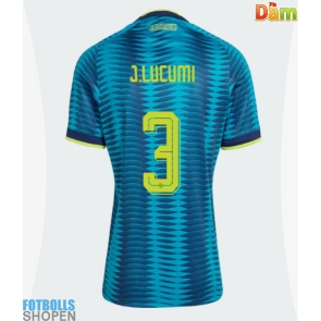 Billiga Colombia Jhon Lucumi #3 Bortatröja Dam VM 2026 Kortärmad